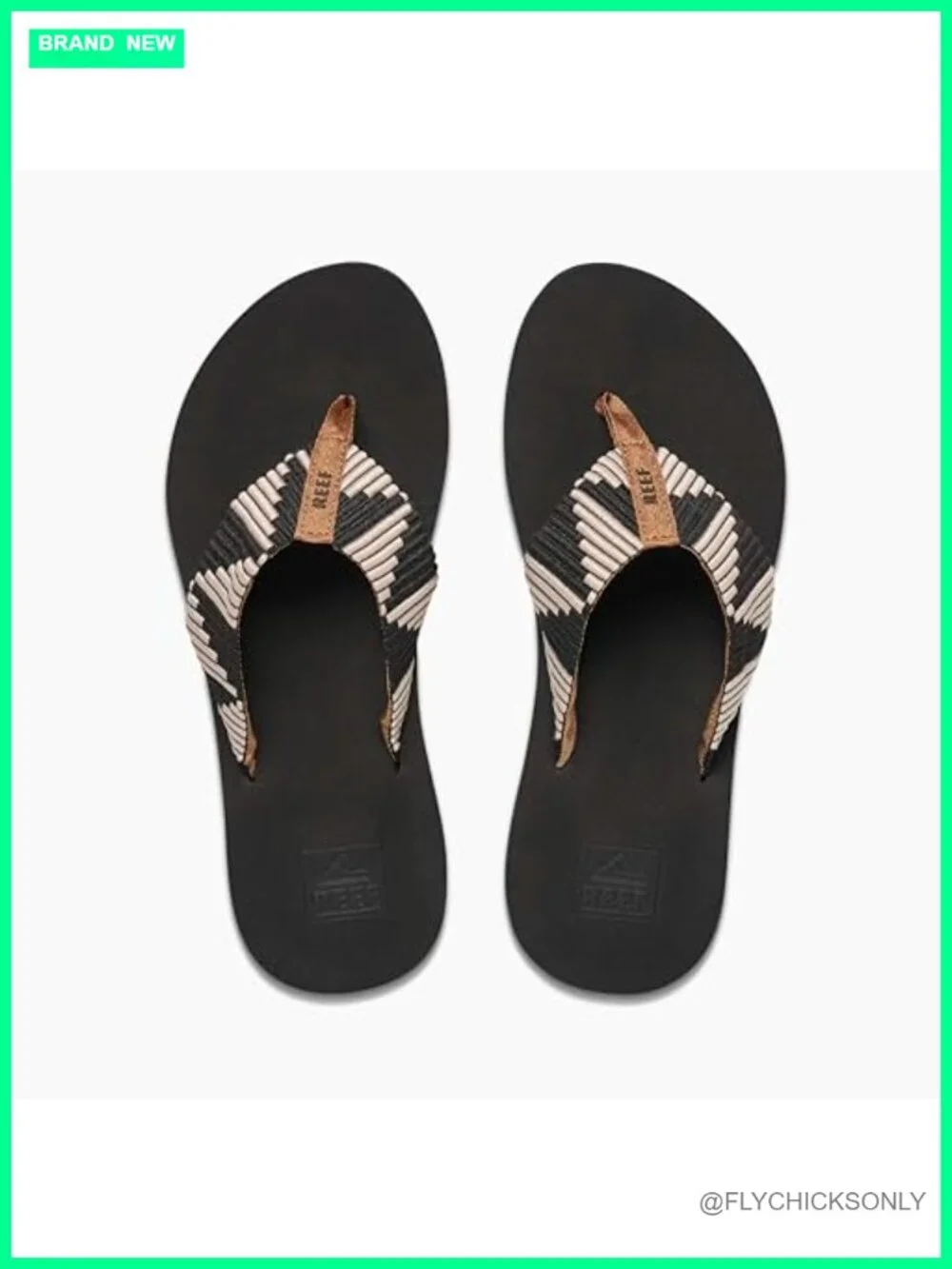 Women's Woven Flip Flop Sandals with Arch Support